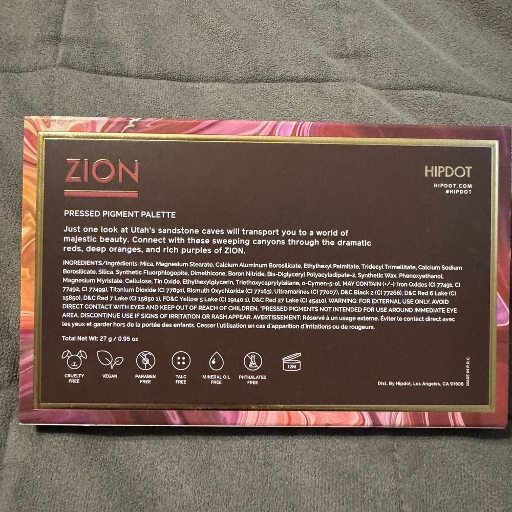 Hipdot ZION Pressed Pigment Palette 15 Eyeshadow Colors‎ 27g/ 0.95g